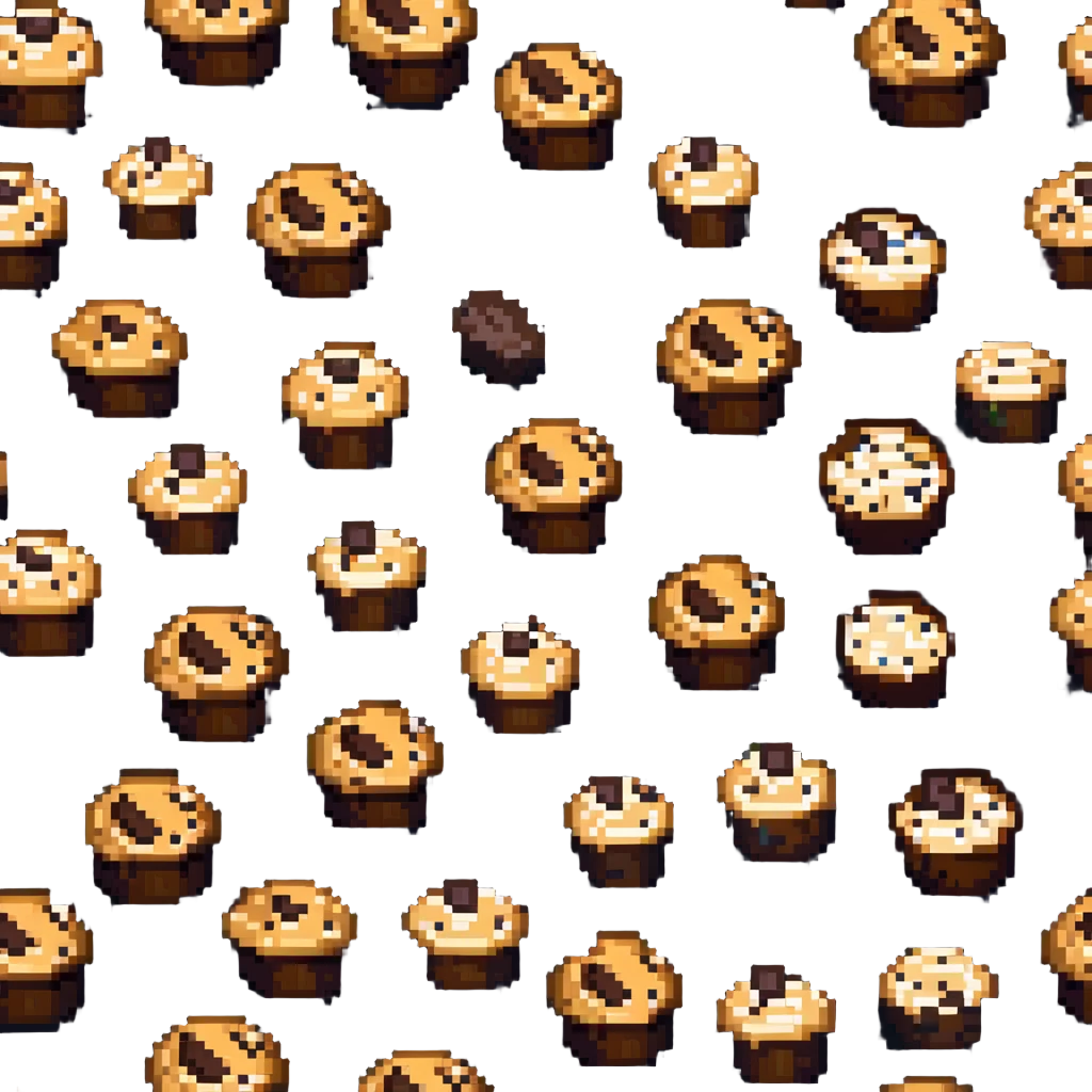 muffin with chocolate chips emoji