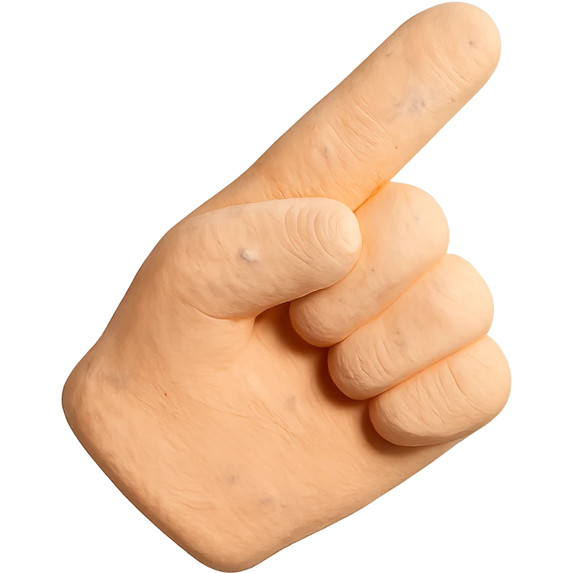 matte plasticine claymation style finger cursor with visible fingerprints and pastel colors emoji