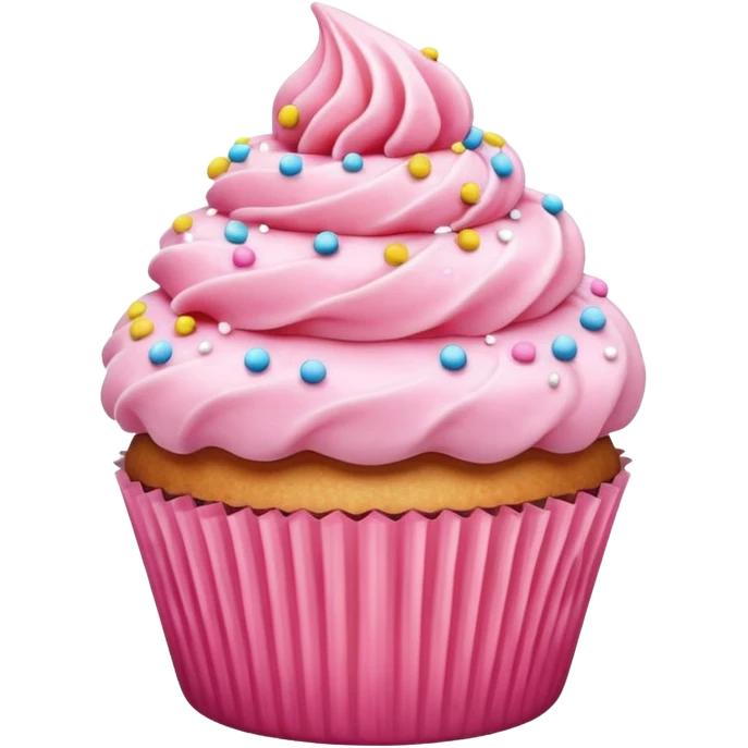 Cupcake with pink icing emoji