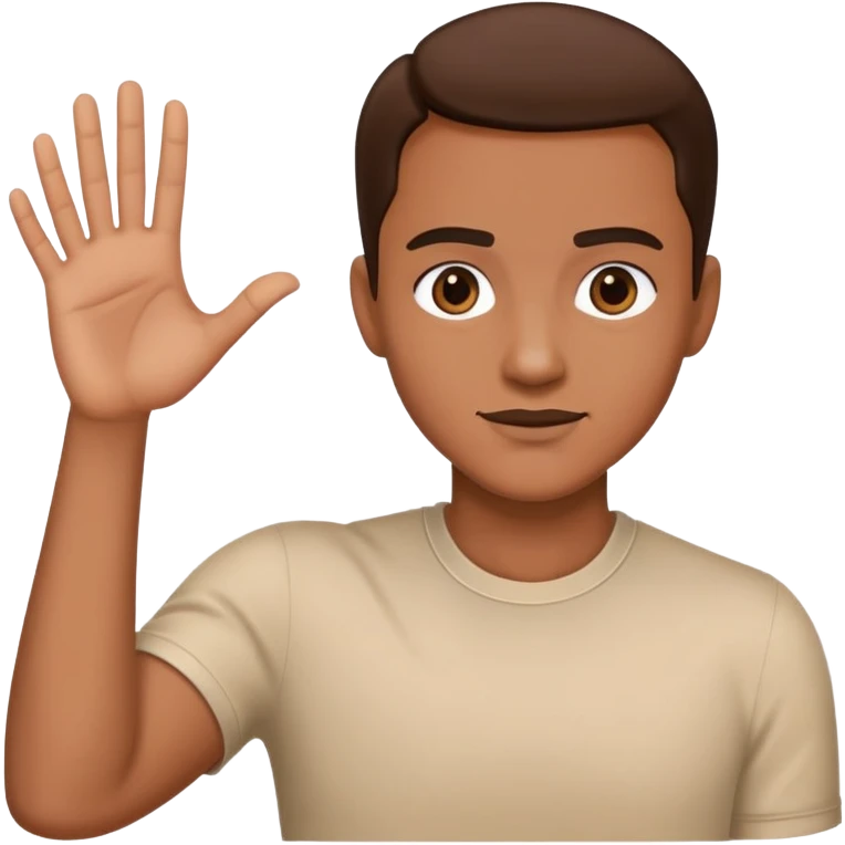 Celebrity with both hands placed down gripping an edge, isolated figure with no background elements emoji