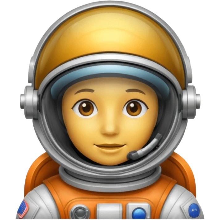 Astronaut helmet with Suggests a contained environment and communication. emoji