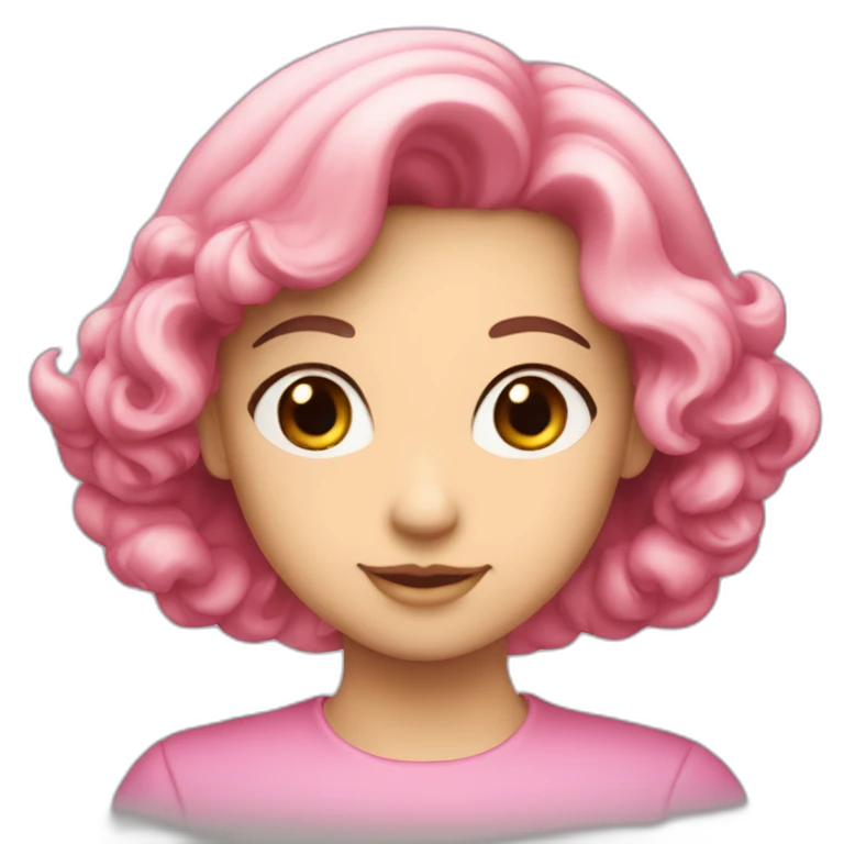 dauphin  de couleur rose emoji