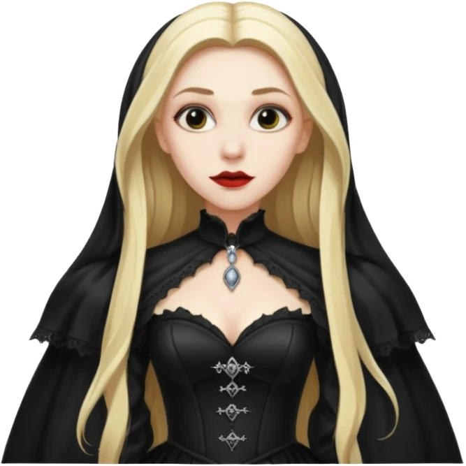 Bride of Dracula with long blonde hair emoji