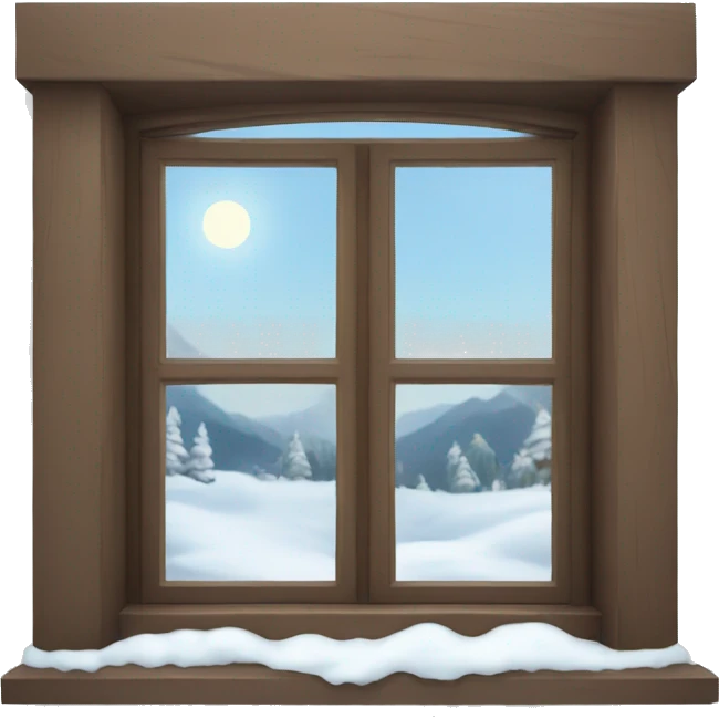 window with a winter view no snow inside only outside  emoji