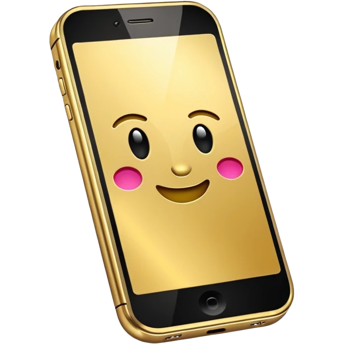 gold cell phone emoji