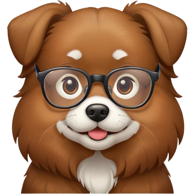 Dog wearing glasses  emoji