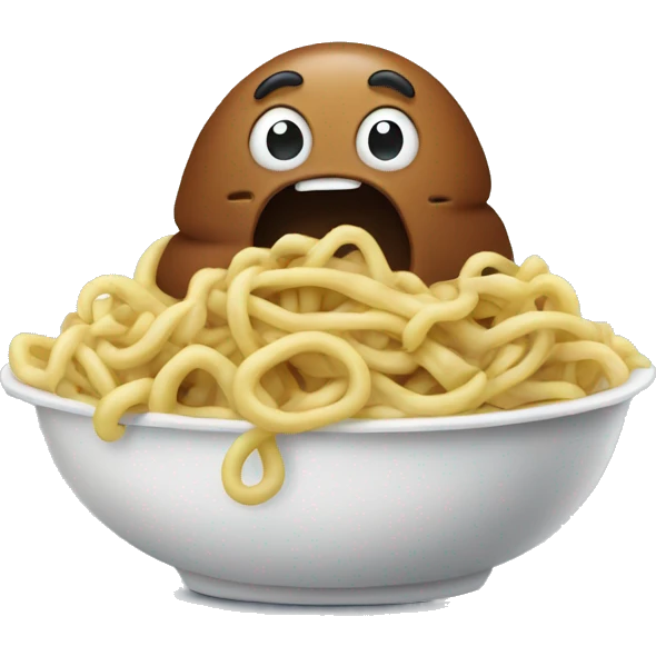 Poop in a airplane who eat noodles  emoji