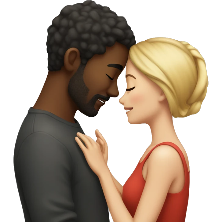 Intimate moment between lovers emoji