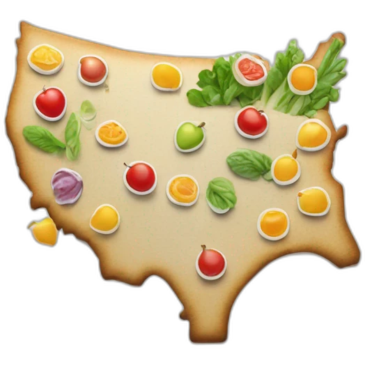 map marker shape, category food, white bg, w h 80% emoji