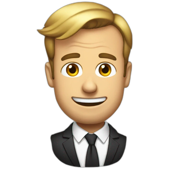 Macron sur des toilettes emoji