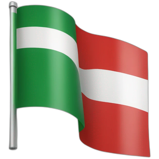 chechen flag Red white green emoji