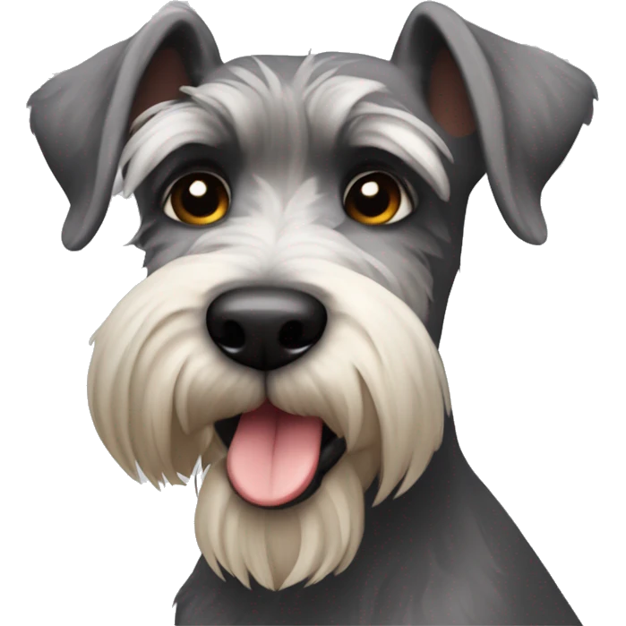 Perro Schnauzer sal y pimienta emoji