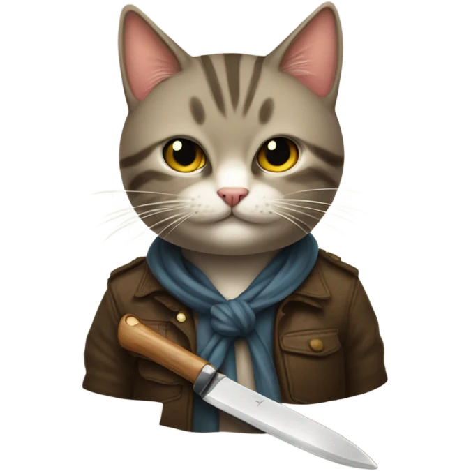 Gato con cuchillo emoji