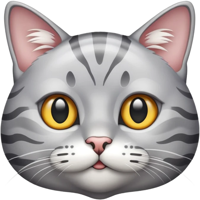 Silver tabby cat  emoji