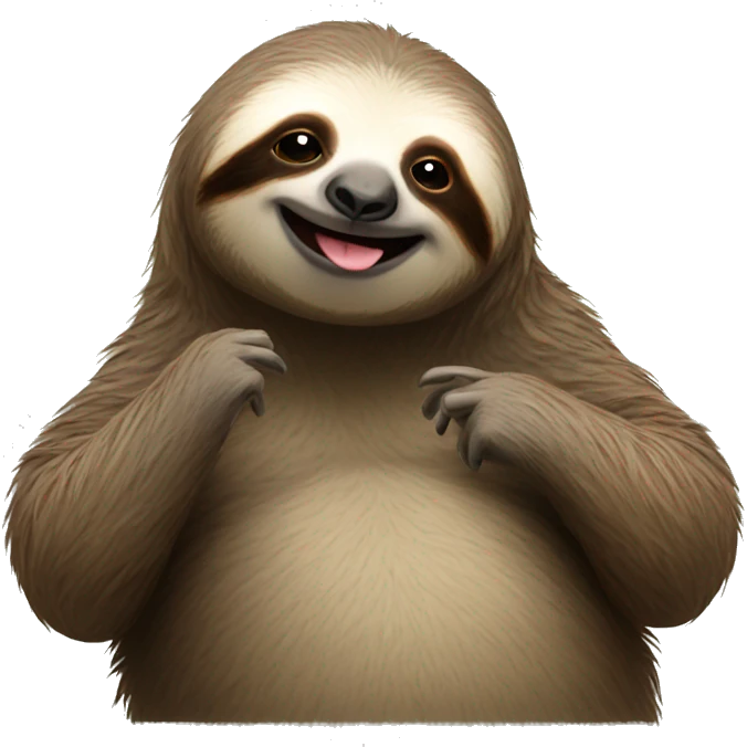 Sloth blowing kiss emoji