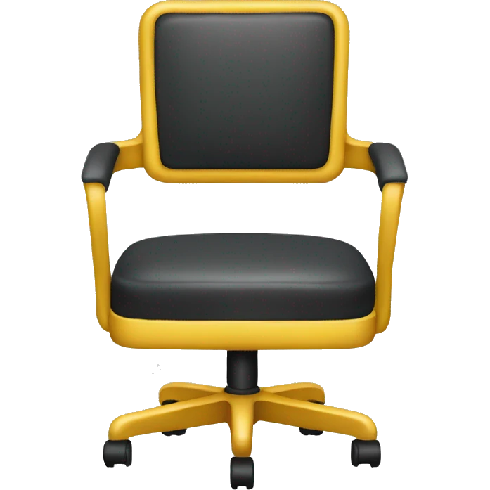 Yellow metal chair emoji