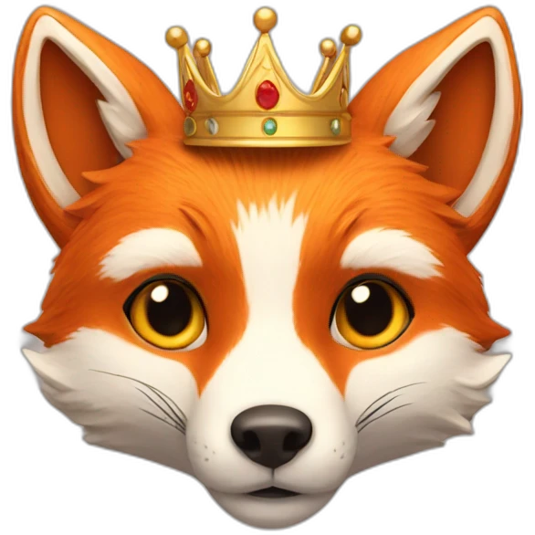 Fox with a crown emoji