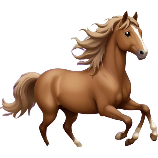 Horse that running in lavender field  emoji
