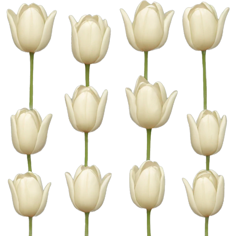 Bunch of creamy tulips  emoji
