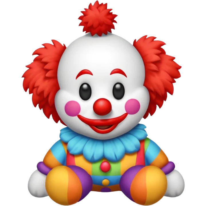 soft clown toy for children, plushie emoji