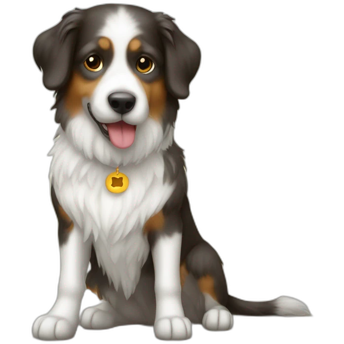 Église avec chien emoji