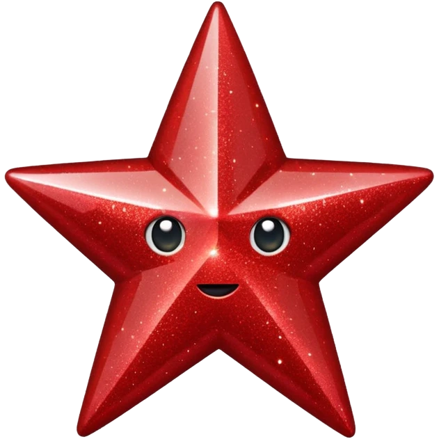 red glitter star emoji