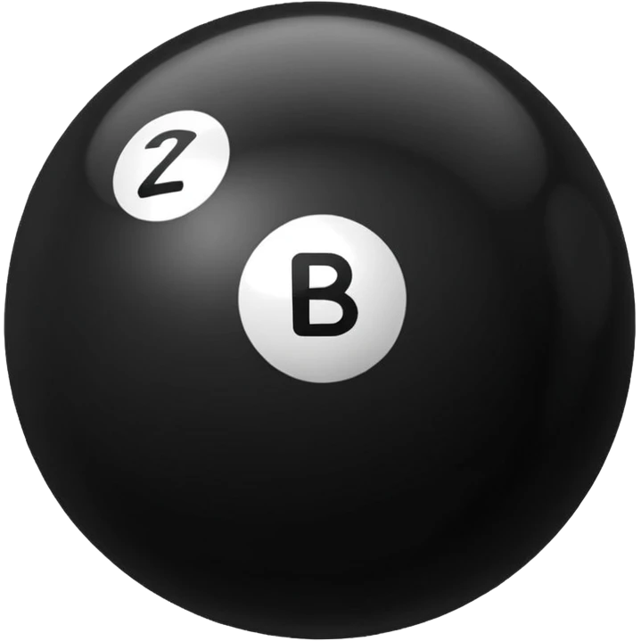 Black pull Ball with MB written on it. Nothing else no holes or anything. emoji