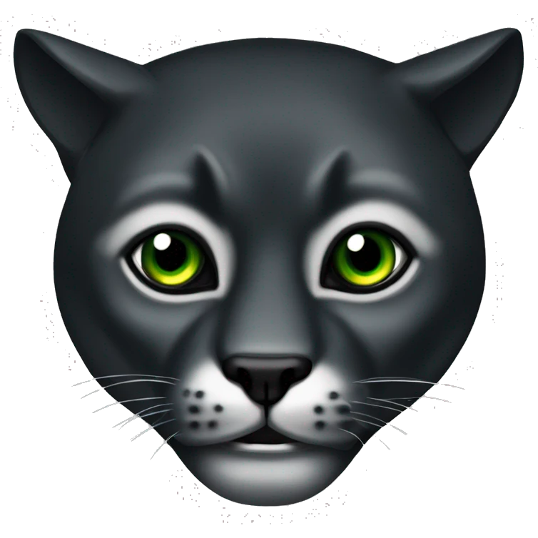 Animal pantera negra con ojos verdes emoji