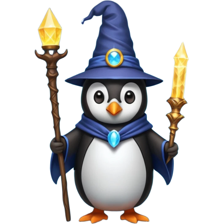 Penguin Wizard emoji
