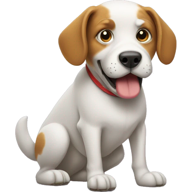 Dog holding tennis ball emoji