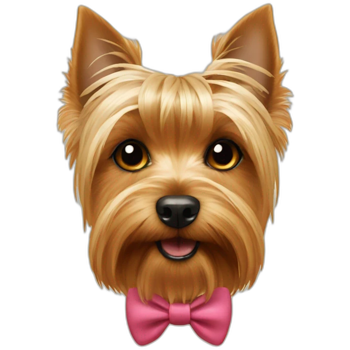 Yorkshire terrier wearing a bow tie  emoji
