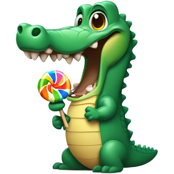 Alligator with a lollipop  emoji
