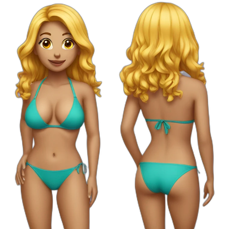 bikini girl emoji