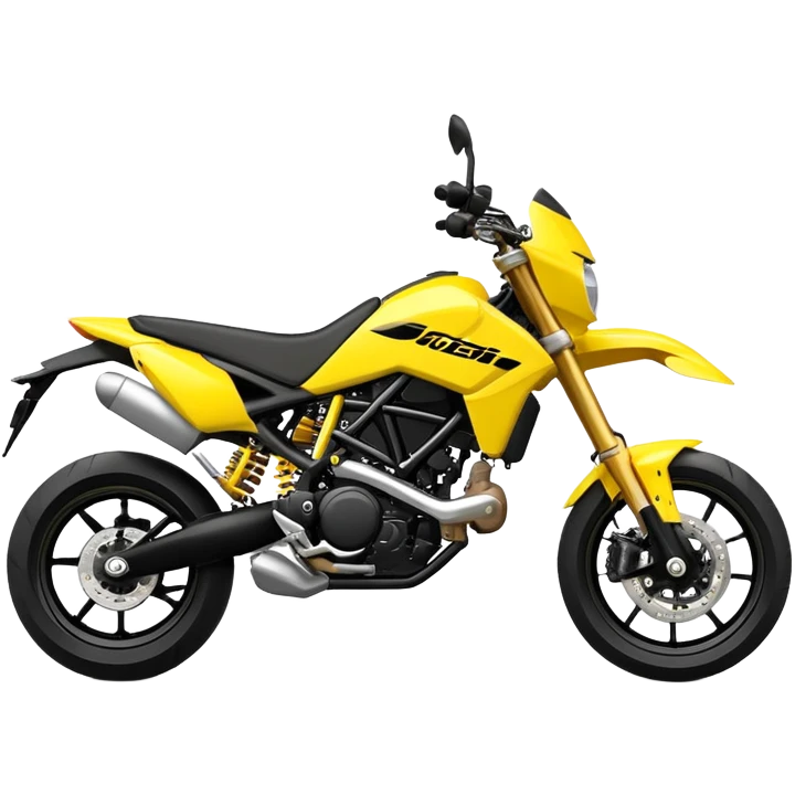 yellow and black super motard motorcycle emoji