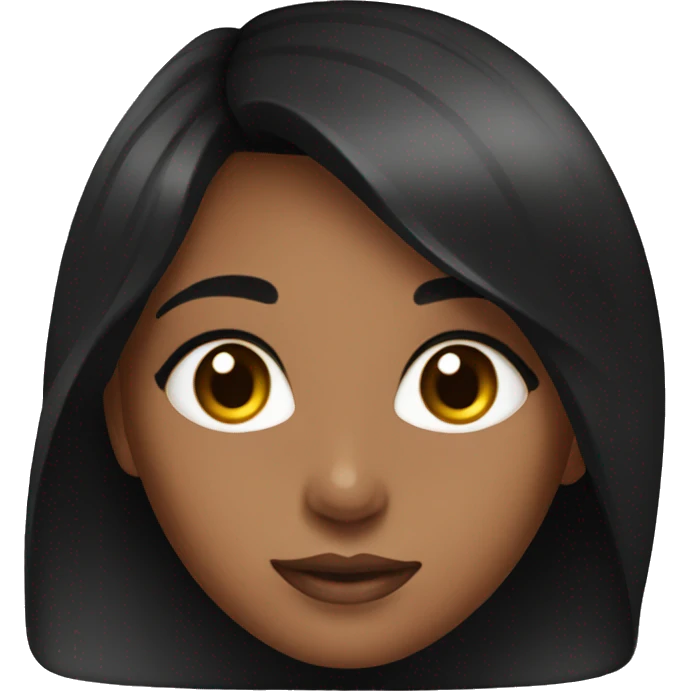 Skincare on girl with brown eyes and black hair emoji