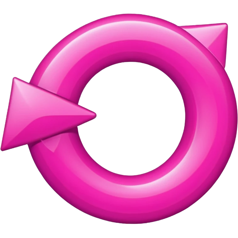 Pink curved arrow emoji