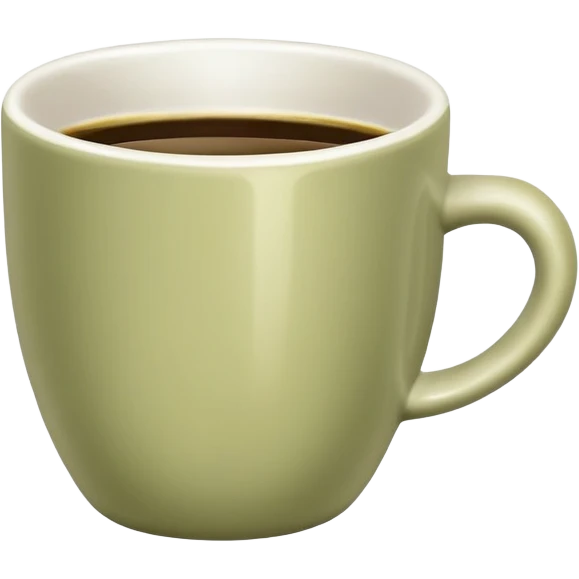 Pale olive coffee cup emoji