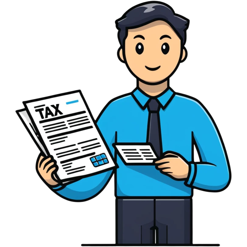professional accountant with tax forms emoji