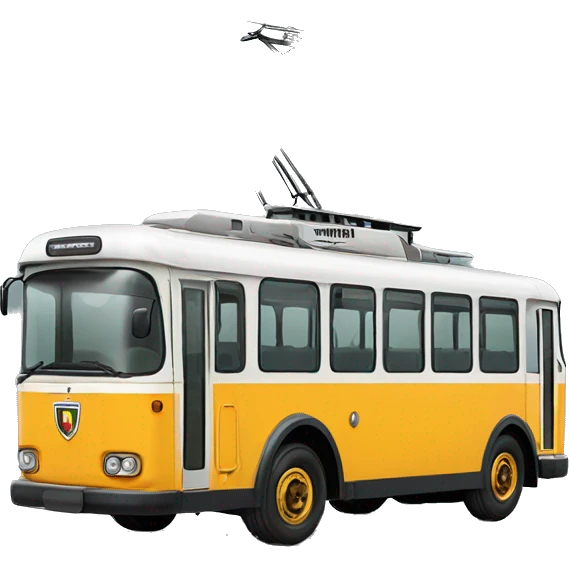 vilnius city old trolleybus emoji