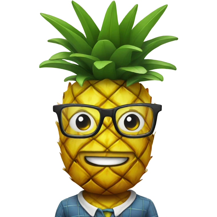 Nerdy pineapple  emoji