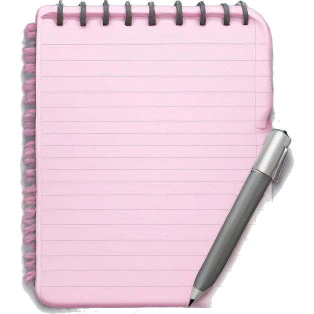 light pink notepad emoji