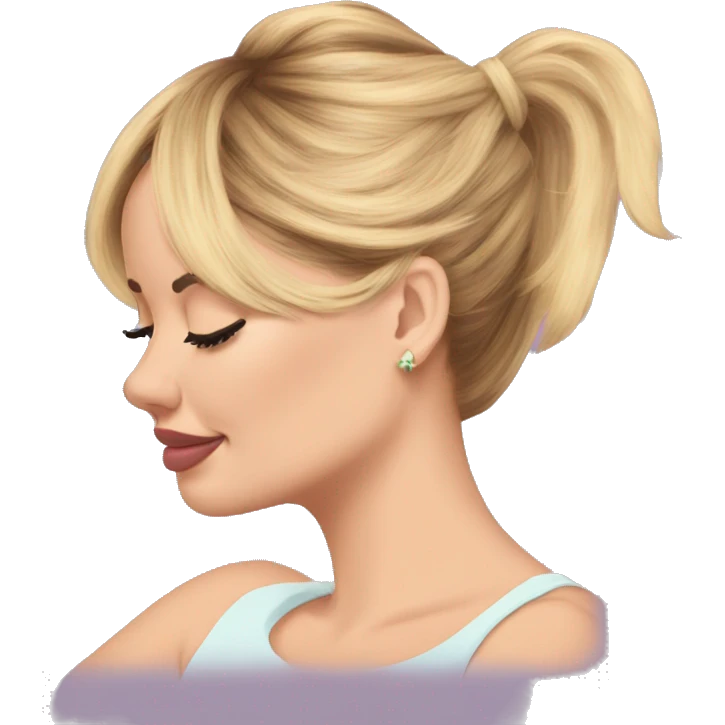viral debby ryan tucking hair behind ear emoji