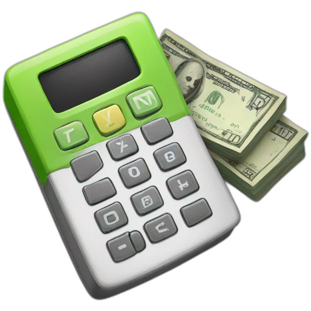 calculator and money emoji