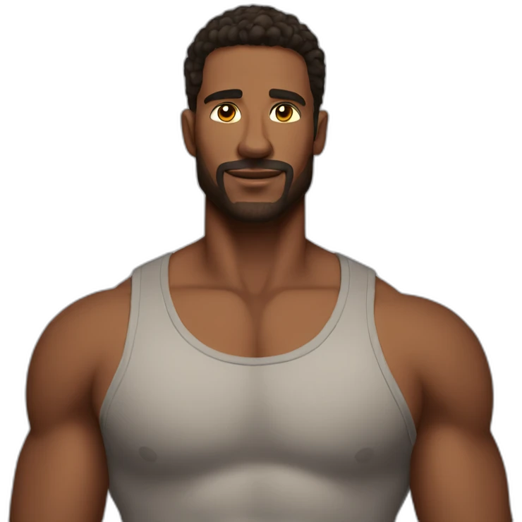 hot man with big chest emoji