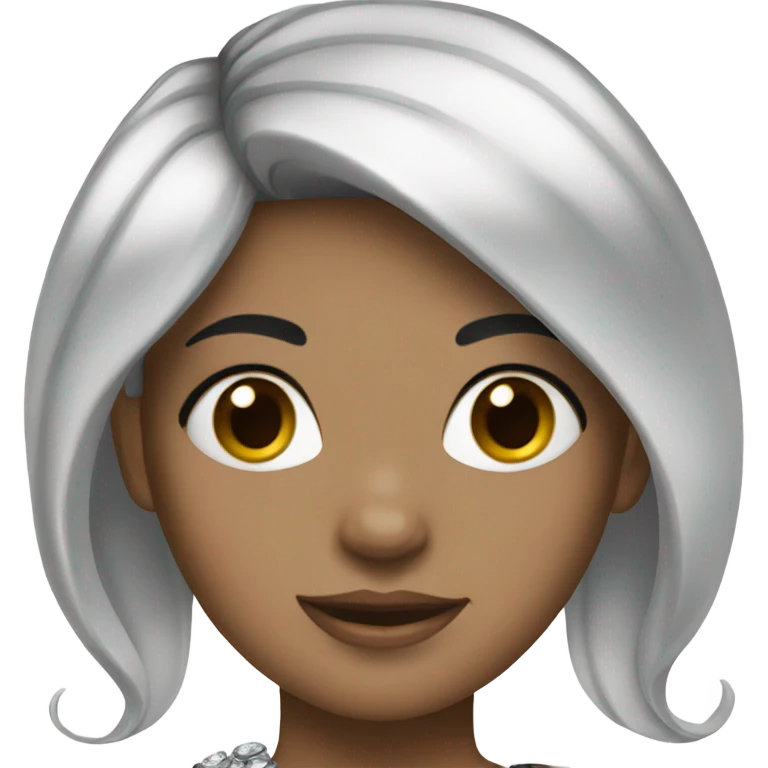 girl with black hair jewelry emoji