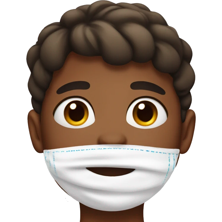 normal face with big birthmark on chin emoji