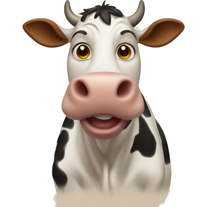 cow and the nonsense talk emoji