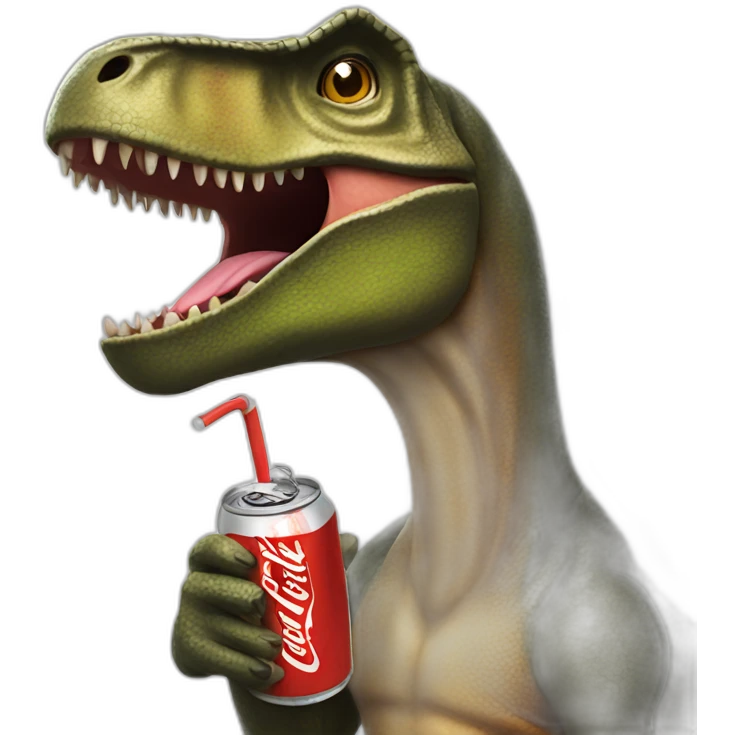 trex drinking coke emoji
