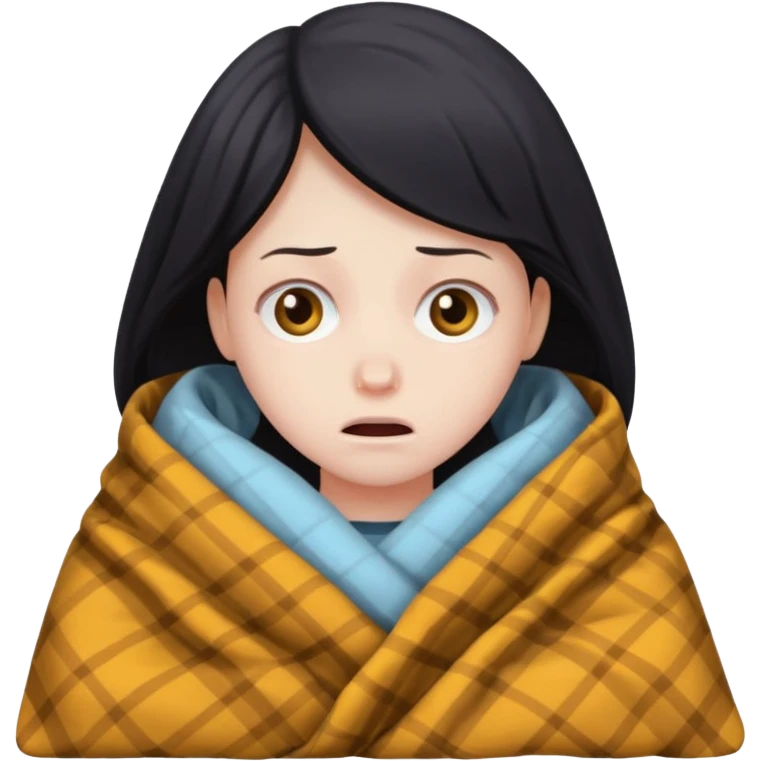 Anxious with blanket emoji