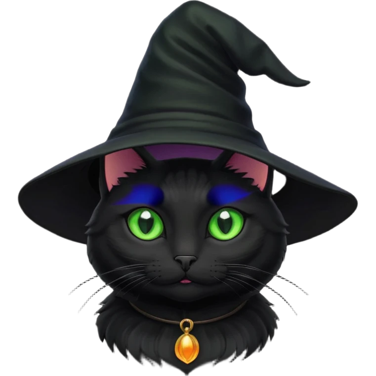 black witch cat emoji